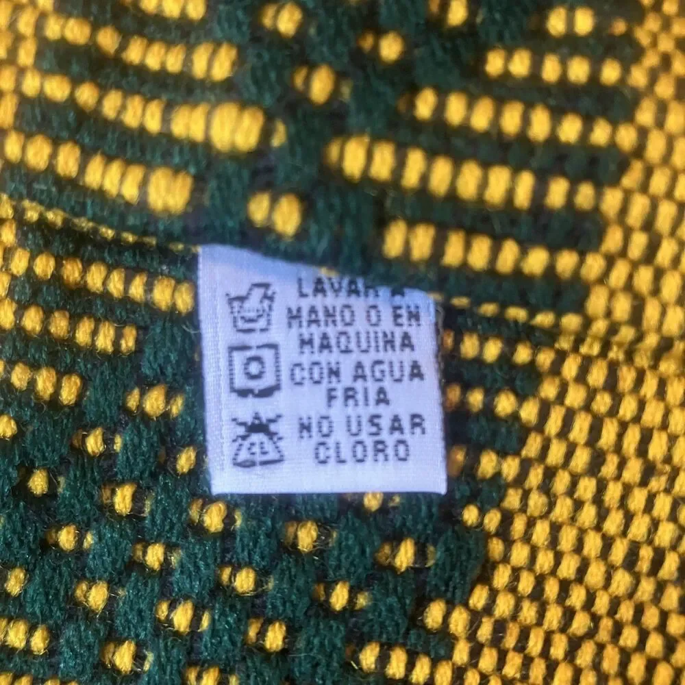 Green Bay Packers Mexican Blanket Backpack Green Gold Embroidered Football Love